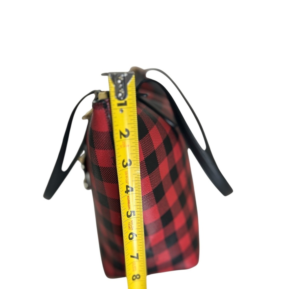 New With Tags Coach Gallery Tote in Buffalo Plaid Red Black C0204 - Picture 13 of 16